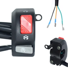 22mm 12V Motorcycle Handlebar Switch Push Button for Engine Start Stop Kill New