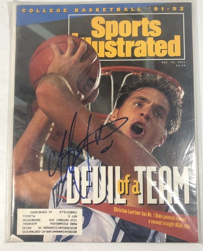 Christian Laettner Signed 1991 Sports Illustrated Magazine Duke Blue NCAA Basket - Picture 5 of 5