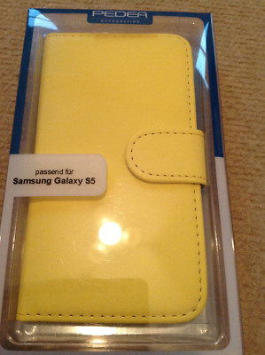 Samsung Galaxy S5/S5 Neo , Bookcase gelb, OVP, neu