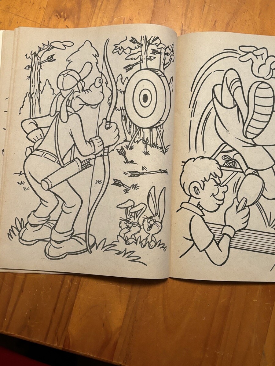 Walt Disney's Sport Goofy Golden Coloring Vintage Book