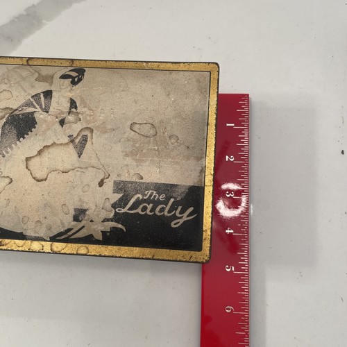 VTG PAGE & SHAW TIN CANDY BOX- The Lady- Canco Sk - Picture 8 of 8
