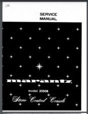 Marantz 3250B Stereo Control Console Service manual 20 pages comb bound