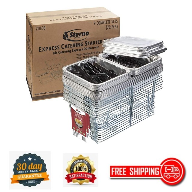 Sterno 70168 Fast Casual Catering Set With Chafing Dish Wire Racks Pack