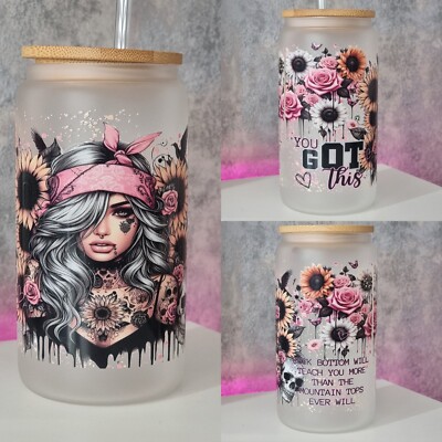 You Got This Tattoo Girl - Libbey Glasdose - Eiskaffeeglas - Geburtstagsgeschenk