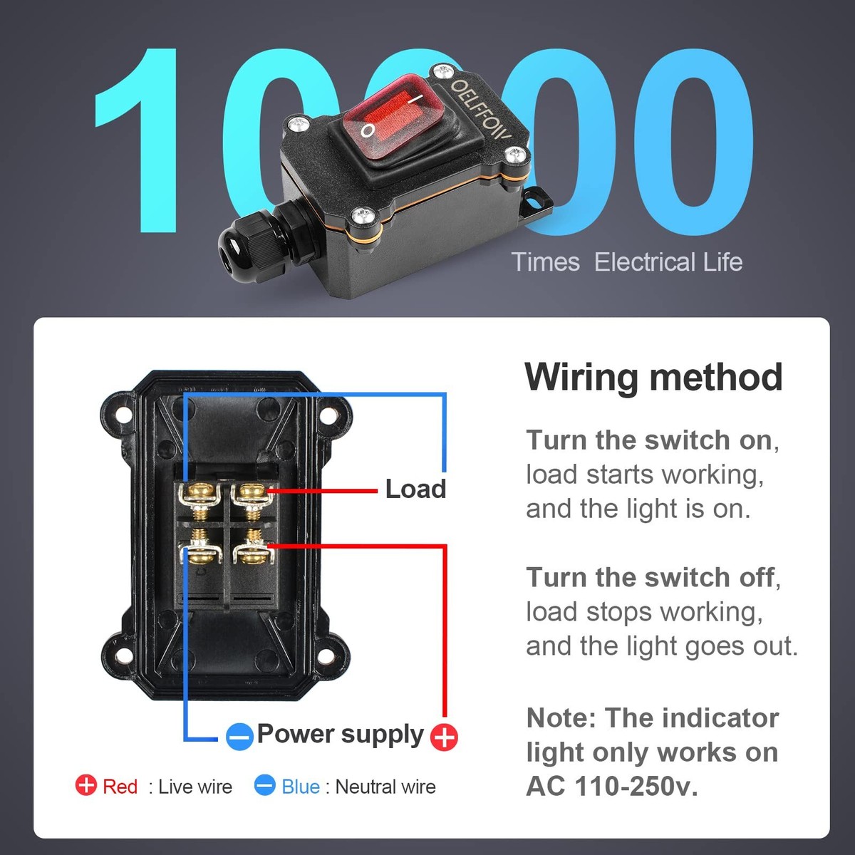 Switchブールとレッド Toggle Switch and Cover - Illuminated (Red) - SparkFun