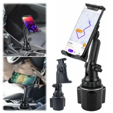Car Mount Cup Holder Stand Adjustable For 4.7-12.9'' Phone iPad Tablet Universal
