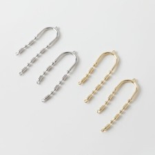 4pcs U shape Earring Chain Pendant Connector,Gold/Silver Tone Horseshoe Charm
