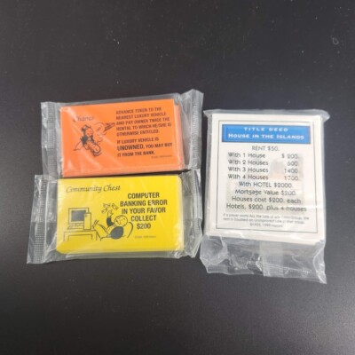 2000 Monopoly Millennium Edition Chance Community Chest Properties Replacement