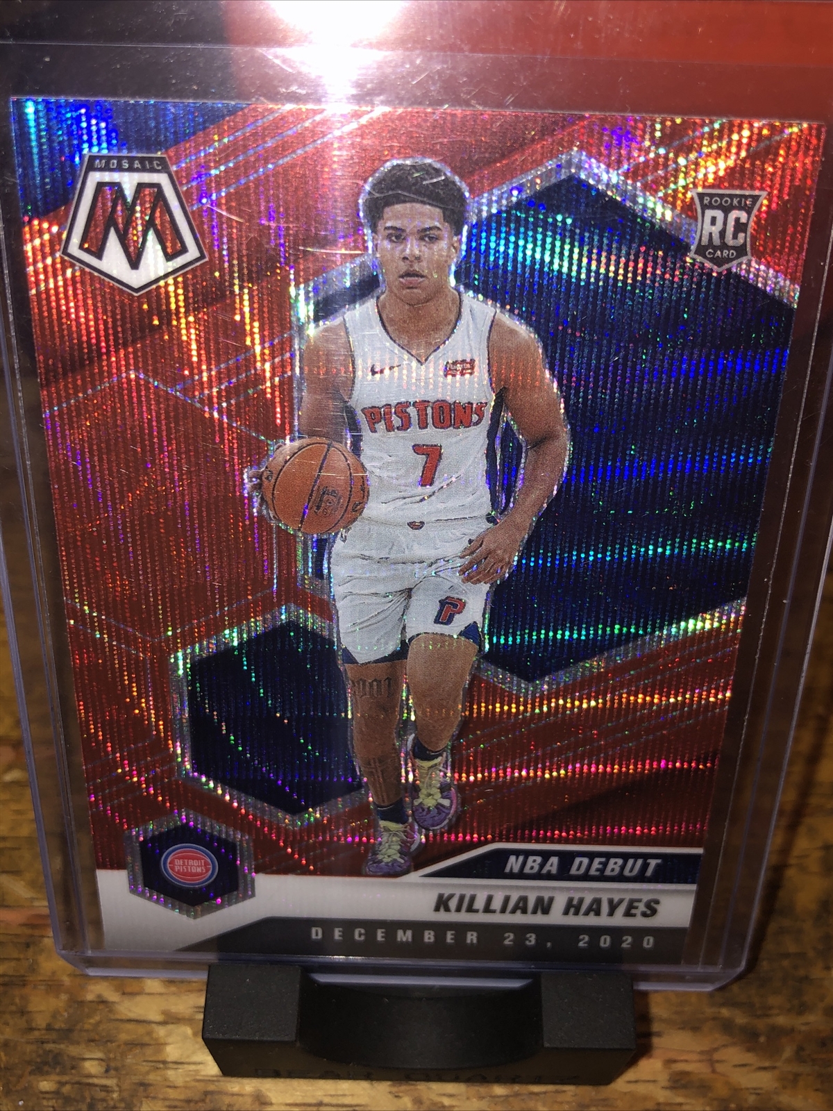 2020-21 Mosaic Tmall Asia Killian Hayes #270 RED WAVE Prizm RC-Pistons