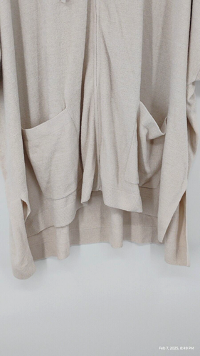 NWT Barefoot Dreams CozyChic Ultra Lite Zip Up Short Sleeve Hoodie Almond 1X - Picture 8 of 23