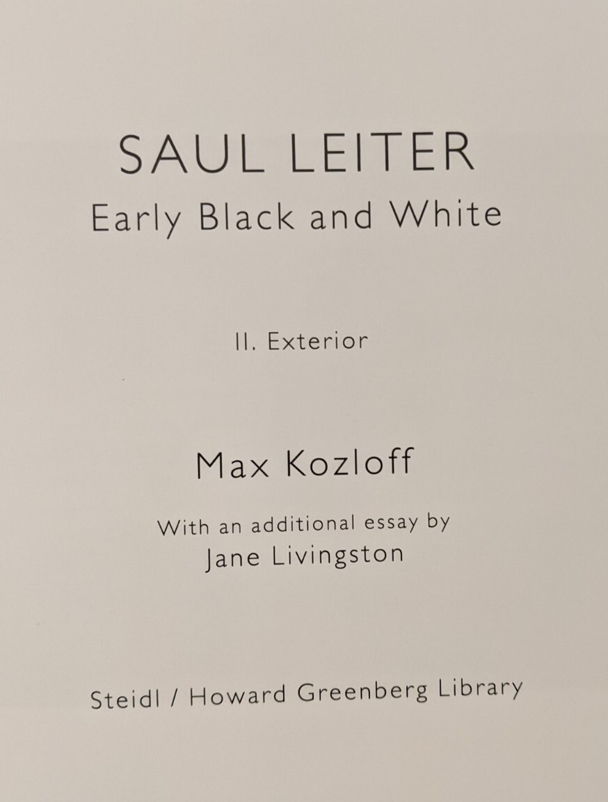Saul Leiter: Early Black and White (2 Volumes) ISBN Saul Leiter: Early Black and White (2 Volumes) ISBN