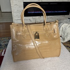 Vintage Tommy Hilfigure Handbag Gator Embosse...