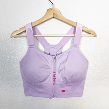 SHEFIT Womens Size 2 Luxe Low Impact Active Workout Padded Sports Bra Lilac