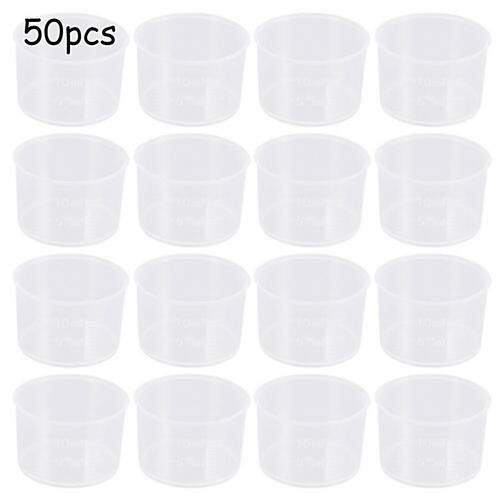 Brand New Measuring Cup Store Cups Plastic Samples Scale 2.2g/piece 50pcs Cups