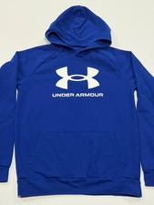 Under Armour Boys Hoodie Blue Youth XL Loose Fit ColdGear Pullover
