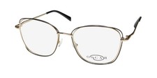 NEW OSCAR DE LA RENTA OSL 740 EYEWEAR WOMENS 52-18-140 CAT EYE METAL MULTI-COLOR