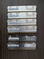 LOT OF 6 8GB 2RX4 PC3-10600R ECC SERVER RAM
