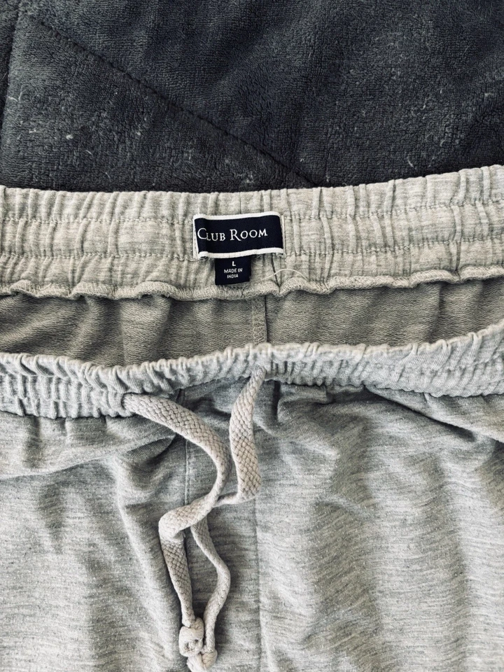 Club Room 男式灰色休闲短裤,尺寸 L — 第 3/3 张图片