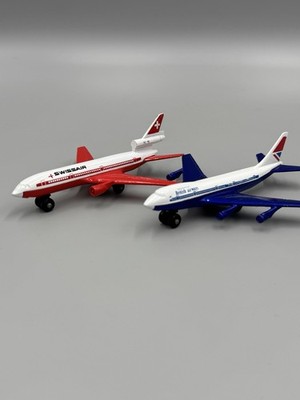 Vintage 1970 s Matchbox Swissair & British Airways Commercial Planes Set Of 2