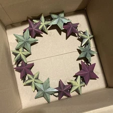 Primitive Country Rustic Metal Star Wreath ~ 14" Wall Decor Barn Farmhouse Style