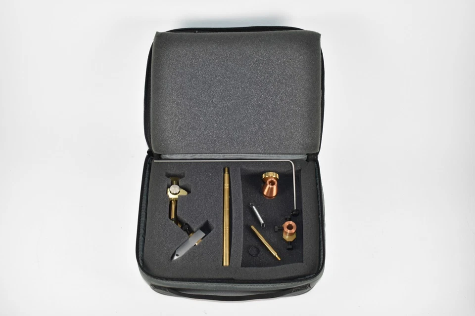 Tornillo de atar moscas ABEL Supreme estuche original limpio vintage cobre latón acero inoxidable Foto 3 de 4