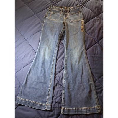 American Eagle Curvy Super High-Rise Flare Jeans Medium Indigo 10 Regular 30w