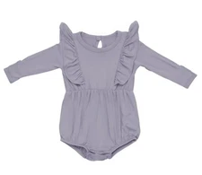 NWT KYTE BABY Bamboo Bubble Long Sleeve Romper Ruffle 2T in Haze Purple