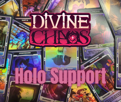 VCard Divine Chaos: First Edition Support Holo Cards: Complete Your Set!