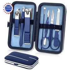 Travel Manicure Set 8 Piece Stainless Steel Nail Clippers Care Tool Aceoce Mens