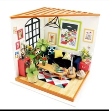Rolife DIY Miniature House Locus’s Sitting Room Kit Dollhouse LED DG106 Model