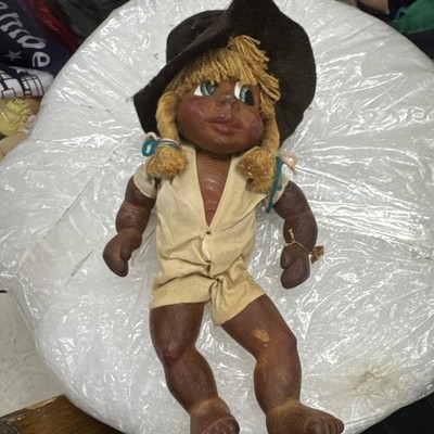 Vintage Naber Kids Wooden Doll 1995 Baby CARVED GRETCHEN