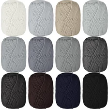 12 Skeins Cashmere Wool Yarn Worsted Weight Cashmere Yarn for Crocheting,4 Me...