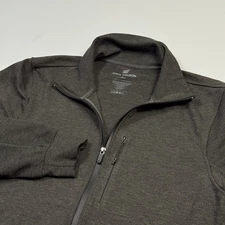 Mack Weldon Full Zip Sweatshirt Long Sleeve Rayon Polyester Spandex Gray Men's L