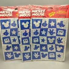 Disney Mickey Mouse Hallmark Sparkling Stickers Lot of 3 Sheets New Sealed