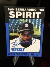 Ken Griffey Jr. 1988 San Bernardino Spirit #1 Reprint Card