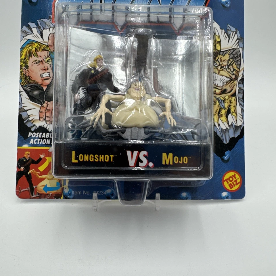 Juego de figuras fundidas a presión Longshot vs Mojo X-Men Steel Mutants Marvel Toy Biz 1994 NUEVO Foto 3 de 4