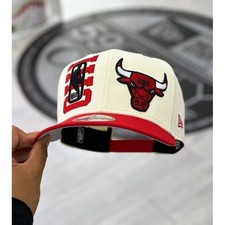 Chicago Bulls 9FIFTY Style Snapback Cap Embroidered Red White Hat