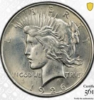 1926-D Peace Silver Dollar PCGS GOLD SHIELD UNC Details Better Date 🤩 LOOK!