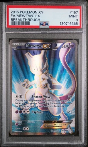Mewtwo EX 157/162 Breakthrough Pokemon PSA 9