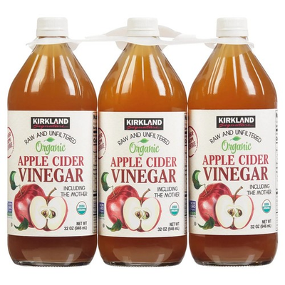 #ad Kirkland Signature Organic Apple Cider Vinegar Bottles 32 oz 3 pack BURN FAT $26.49