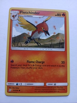 Pokémon - Fletchinder 31/236 Unified Minds Common - NM