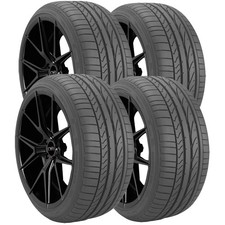(QTY 4) 205/45RF17 Bridgestone Potenza RE050A Run Flat 84W SL Black Wall Tires