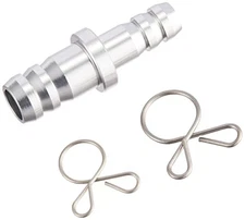 Kijima Motorcycle Parts Hose Conversion Joint 6mm to 8mm Aluminum with an