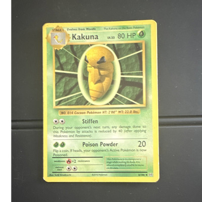 Pokémon Kakuna Regular 6/108 Evolutions Uncommon 80HP Poison Powder