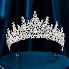 Crystal Rhinestone Crown Baroque Bridal Diamonds Tiara Party Princess Headband