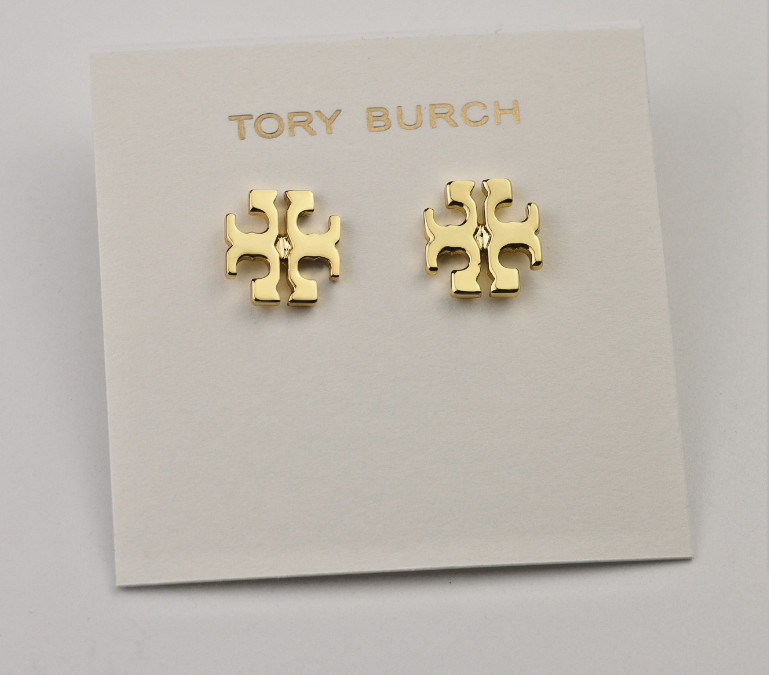 2026 Tory Burch Kira Logo Stud Earrings Giftable Free Shipping thumbnail 2