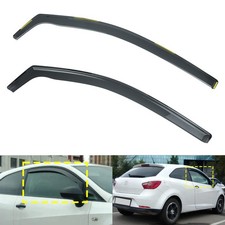 2pc Wind Deflectors Sun Rain Guard For Seat Ibiza IV 6J 3 Door 2008-17 Hatchback