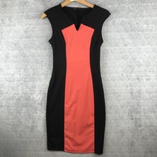 Subli’Miss Robe Fourreau Femme M Noir Corail Moulante Colorblock Sans Manches