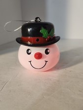 Motion Activated Christmas House Snowman Ornament Working Fresh Battery