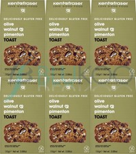 Kent and Fraser Glutenfrei Vegan Olive Walnut Pimenton Toast (Pack 6 x 110g)